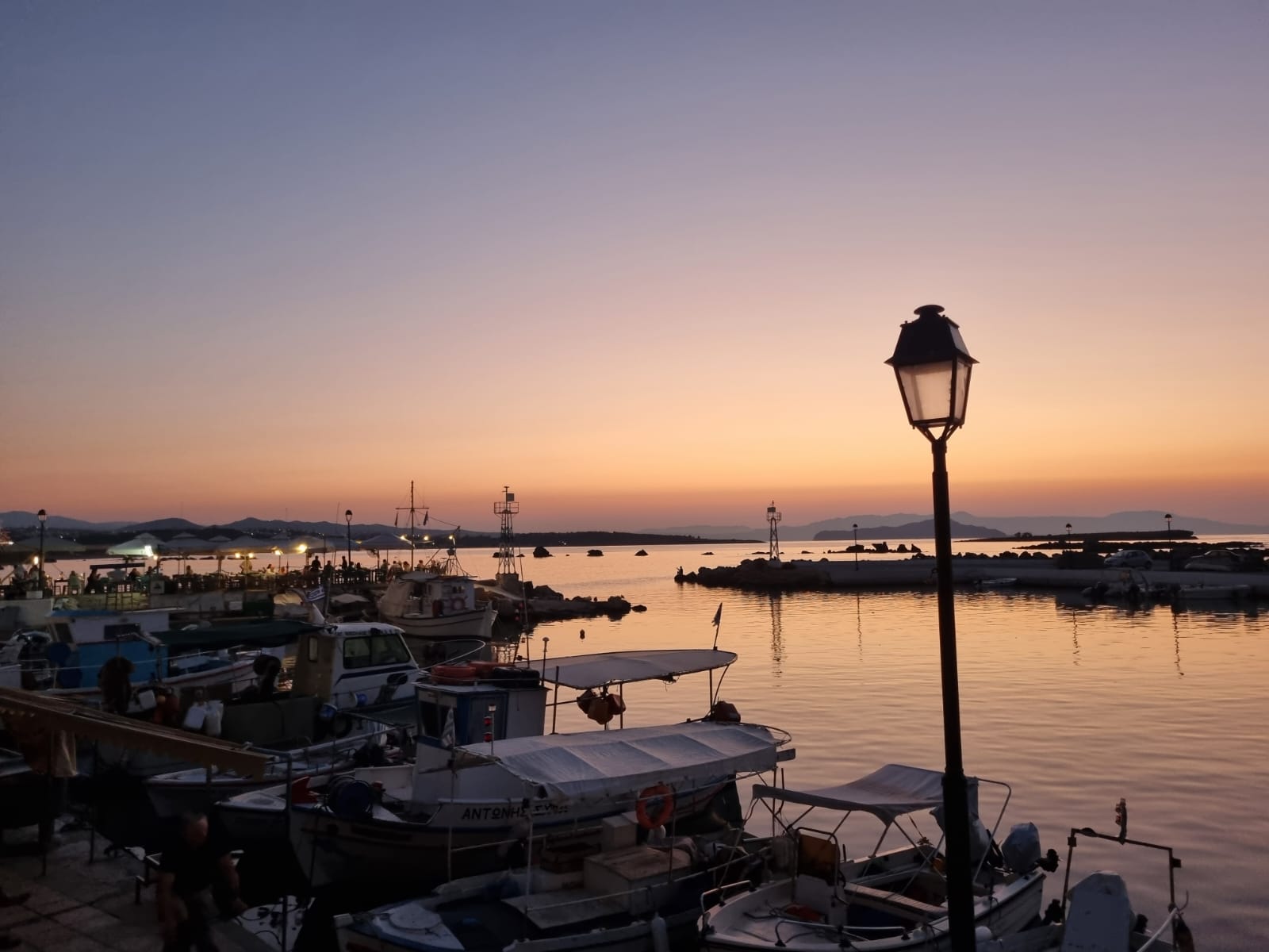 Nea Chora Beach at Night in Chania Crete