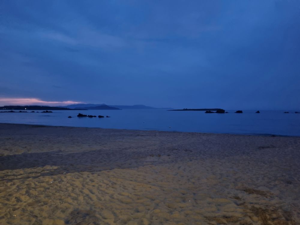 Nea Chora Beach at night